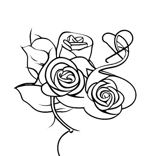 A Nurse's Stethoscope Intertwined With A Vine Of Roses