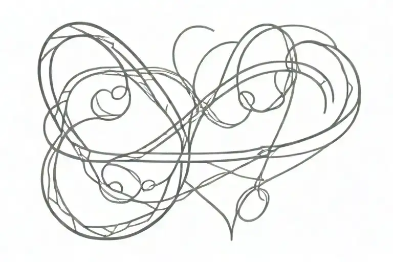 Heart And Infinity Line