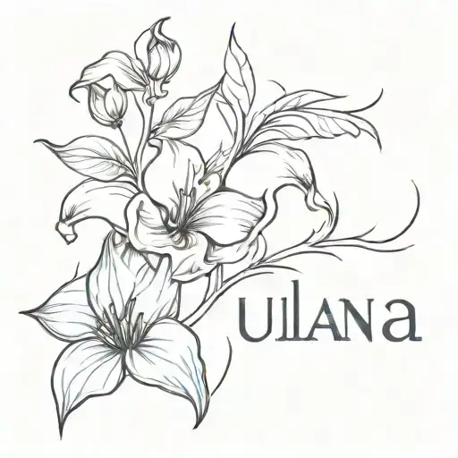 Use The Name Ulana To Generate A Tattoo Sketch