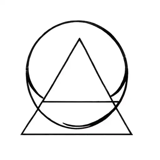 Triangle And Circle Rotating Around A Sphere