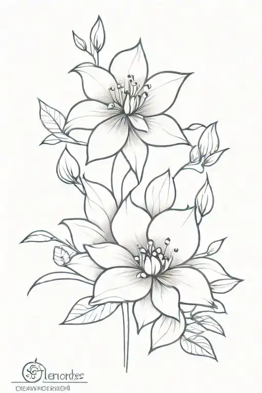 Flower Straigh At The Spine