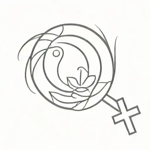 Horseshoe With Cross Made