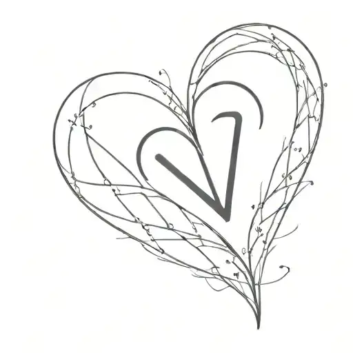 Heart With 2 V Letters