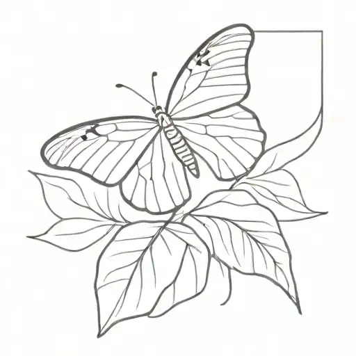 Butterfly On A Leaf