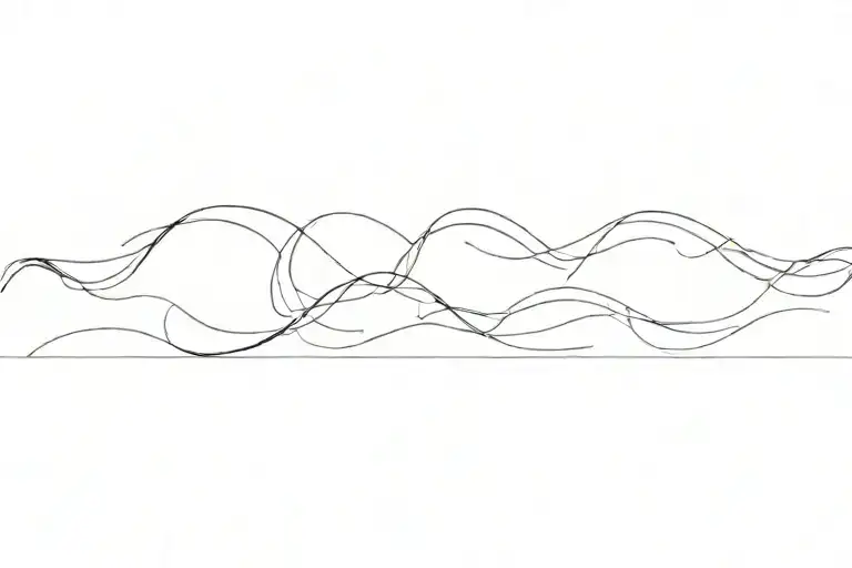 Wave Line Drawing Including A Single Line