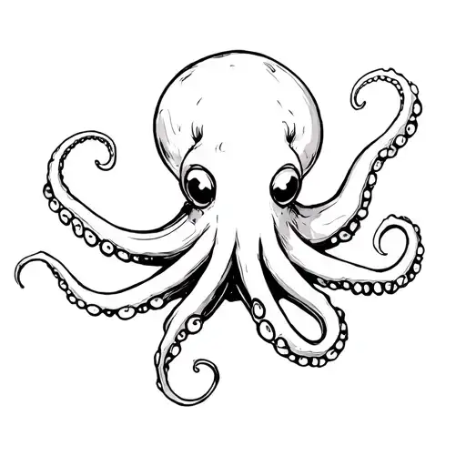 Sketch Of An Impish Looking Octupus