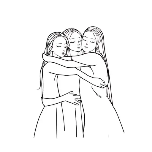 3 Girls Hugging Each Other