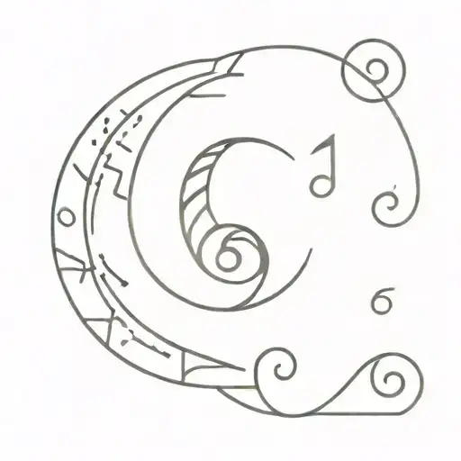 Moon With Musical Notes