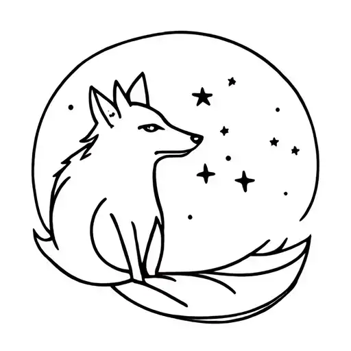 Fox Looking At Stars