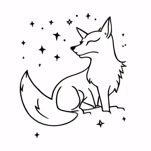 Fox Looking At Stars