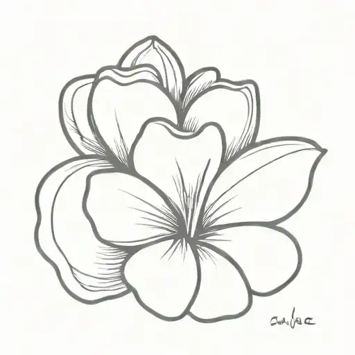 Shell And Plumeria Flower