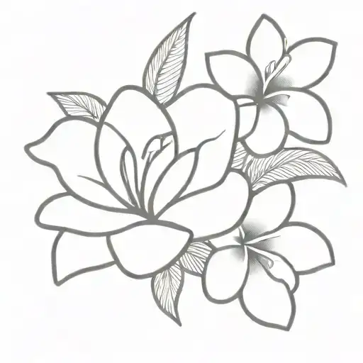 Shell And Plumeria Flower