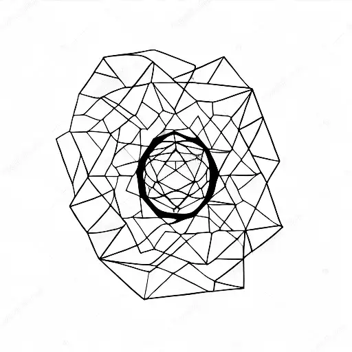 A Minimal Geometric Design Of A Straight Line With The Words 'Hold The Line'