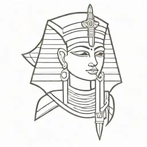 Female Pharaoh Fine Line