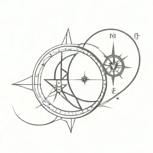Compass Yin And Yang Symbol