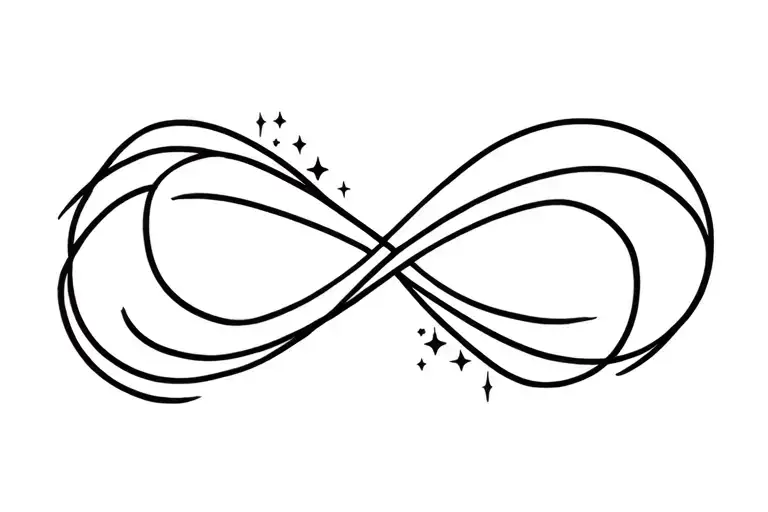 Infinity Lines With Stars Shining