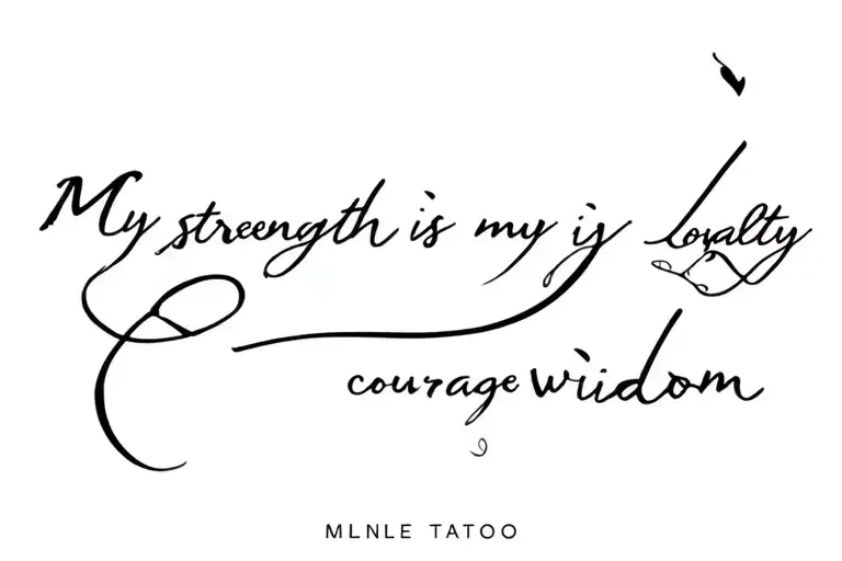 My Strength Is My Loyalty Courage Wisdom