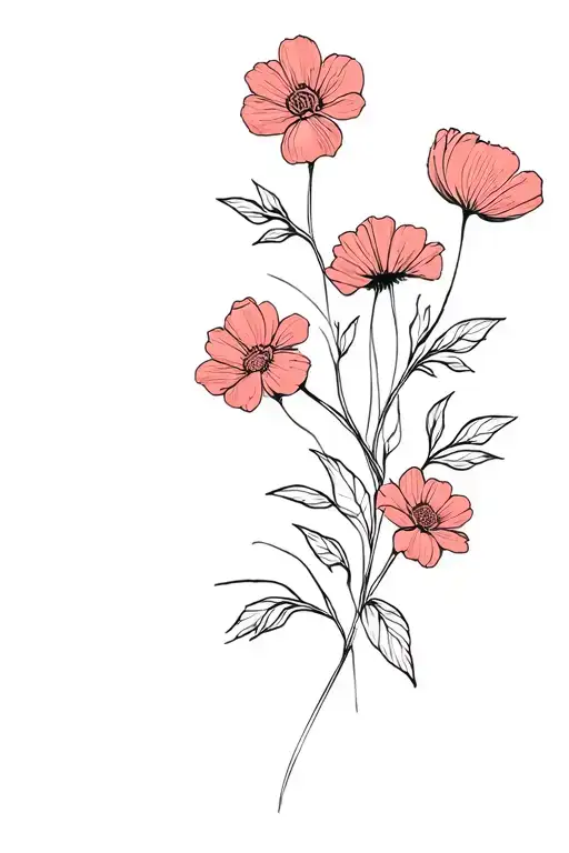 Lines And Flowers