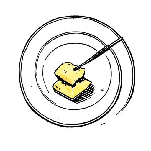 Pierce Of Butter In A Plate