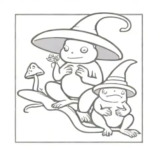 Wizard And Toad Relaxing On A Shroom