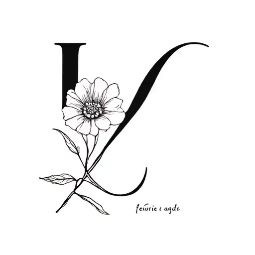 Fleurie Woman Tattoo With An L And C