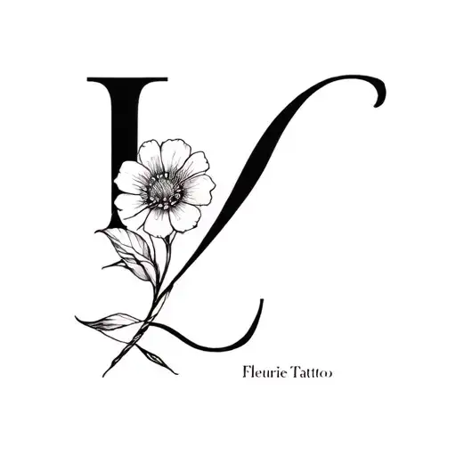 Fleurie Woman Tattoo With An L And C