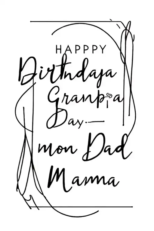 Birthday Date Grandpa Dad Mama