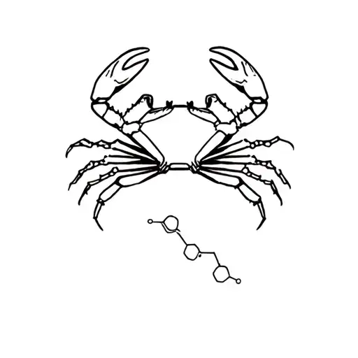 Crab Holding Dopamine Molecule Structure