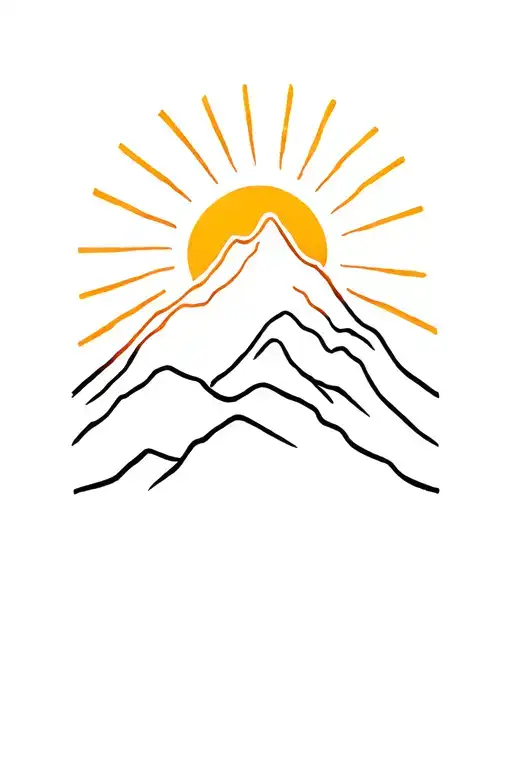 Sun Rising Over A Mountain