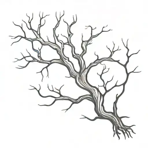 Abstract Design Of Intertwining Blood Vessels And Tree Roots