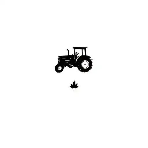 Tractor And Maple Leaf