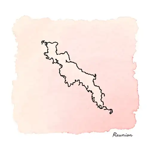 Tattoo In Two Parts Representing The Island Of Reunion And Love