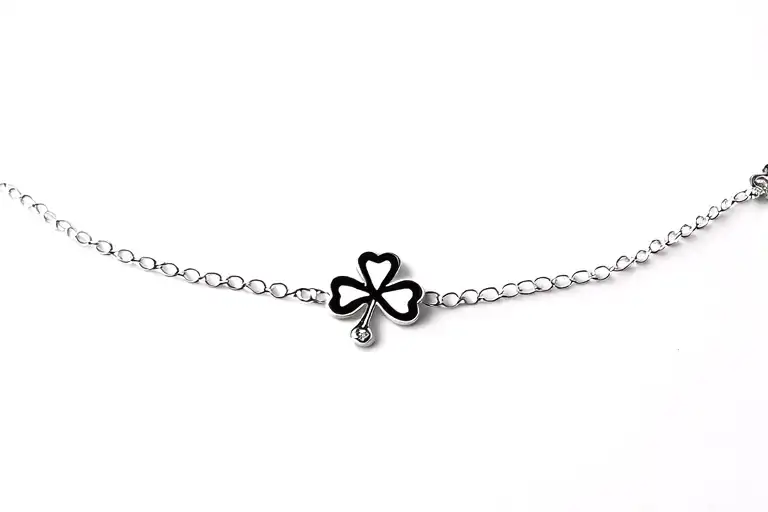 Anklet Chain With Shamrock Charm Bracelet