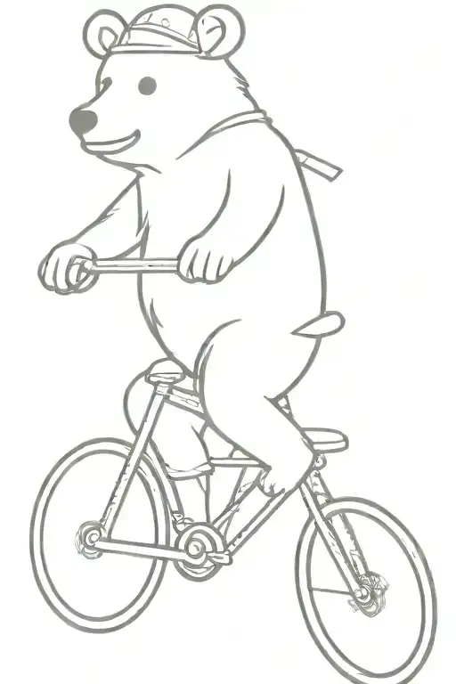 Bear In Pirate Outfit Riding On A Unicycle