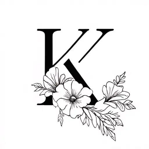 K With Flowers