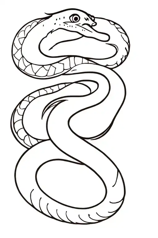 Snake And Chrisanthemus