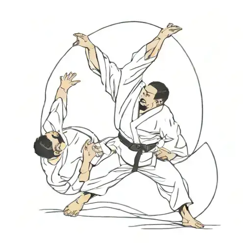 Judo Guy Throwing Someone