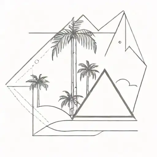Palm Tree In A Triangle