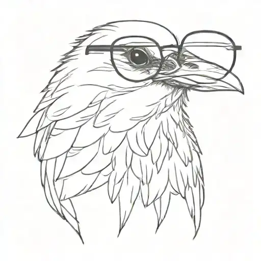 Raven With Glasses Nose Piercing