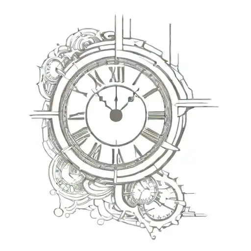 A Doorframe In The Shape Of Time Clock