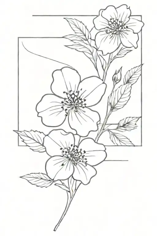 Demi Fine Line Cross With December Birth Flowers