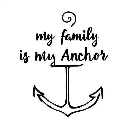 Anchor With Text My Family Is My Anchor Connected