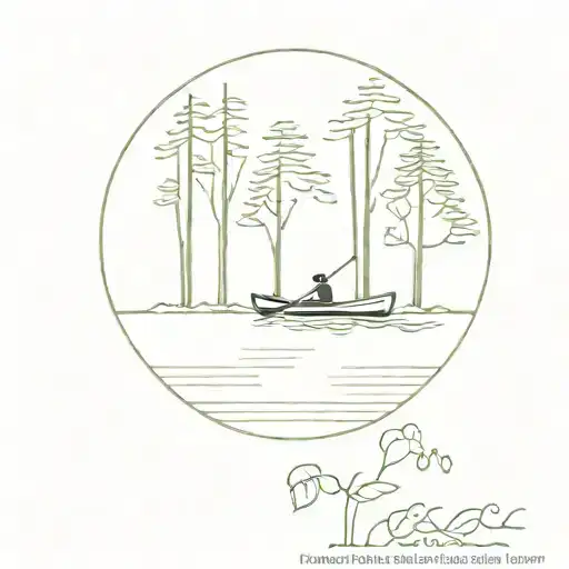 Rowing Boat In The Middle Of Trees With No People Posing