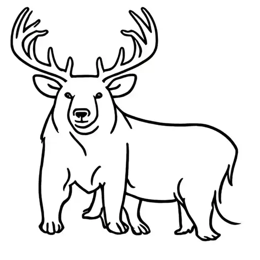 Buck And Bear Outline