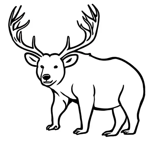 Buck And Bear Outline