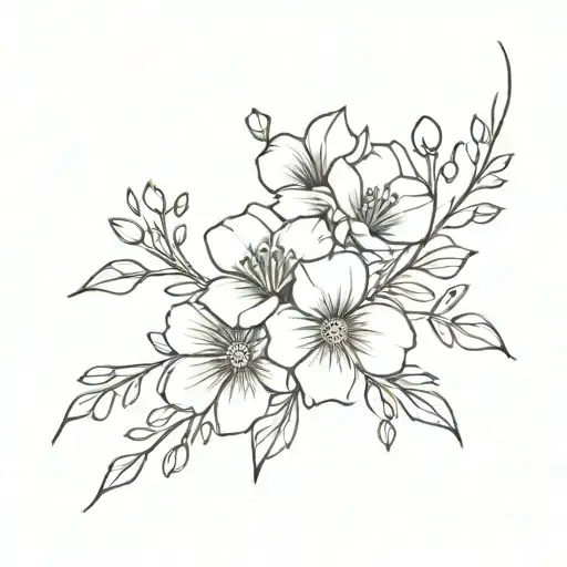 Bunch Of Flowers Wrapped