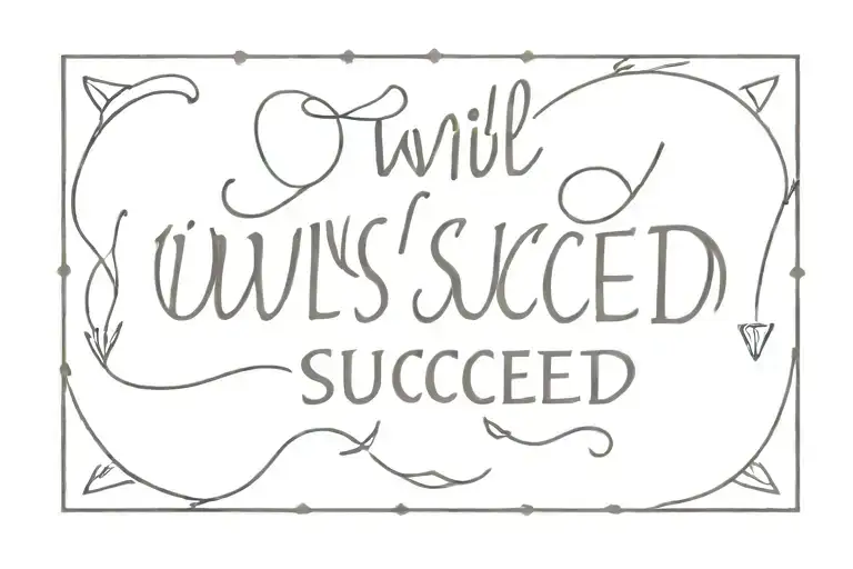 Text Written I Will Succeed
