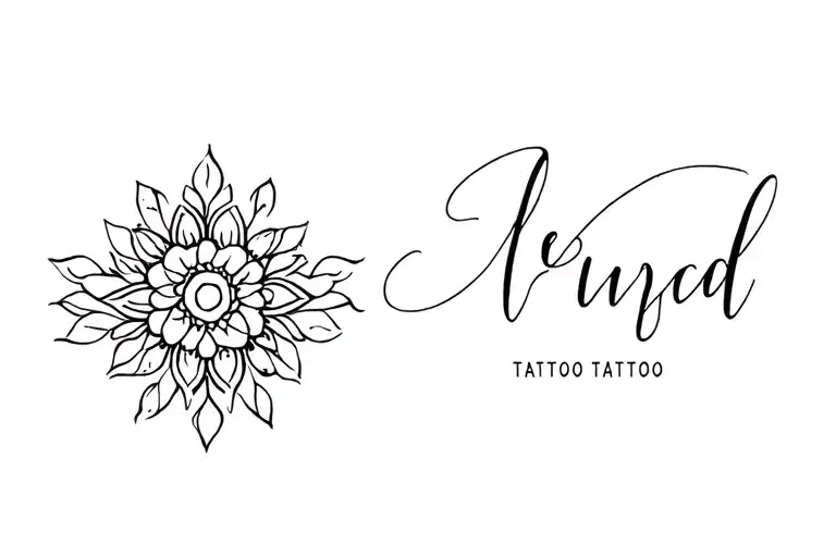 Mandala Floral With Sapace For Lettering Style