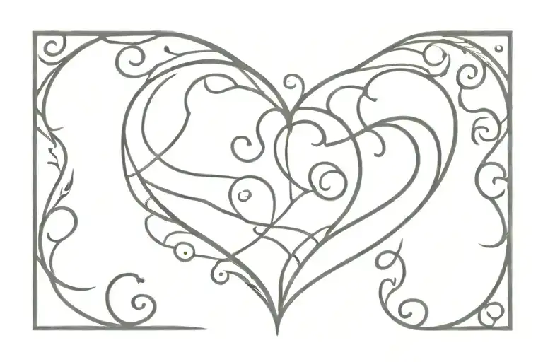 Stamp Tramp Tattoo Ornamental Heart Shape