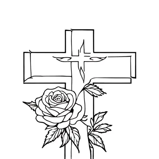 Rosas With Cross Christ This Luck